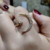 Female Star Moon Rings Crystal Ring Staking Jewelry