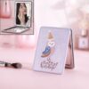 Portable Mini Princess Mirror Double-sided Glass Mirror Girl Folding Vanity Mirror