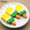 10 PCS Rainbow Ice Cream Stick Resin Flat Back Cabochon Imitation Dessert Art Decoration