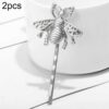 2 PCS Retro Hair Accessories Fashion Temperament Matte Bee Hair Clip