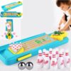 Children Mini Desktop Bowling Toy Set Multicolor Indoor Education Board Game