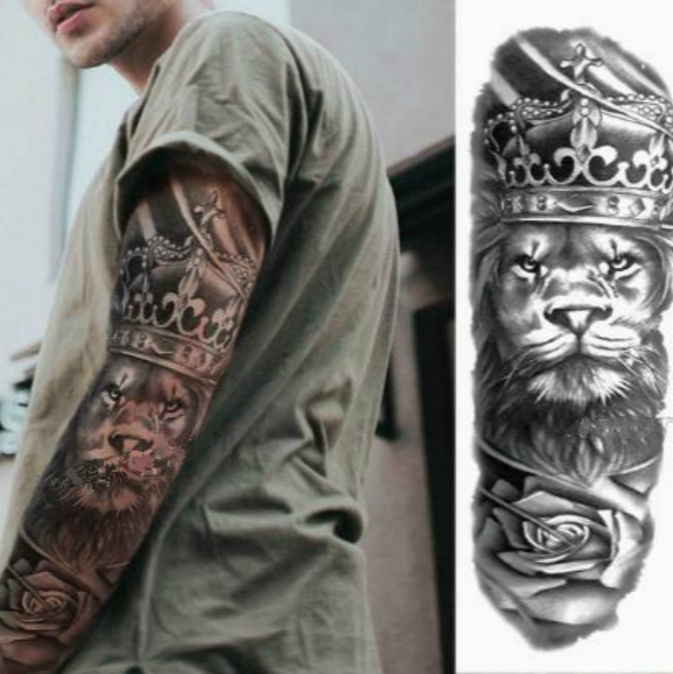 Large Arm Sleeve Waterproof Temporary Tattoo Sticker