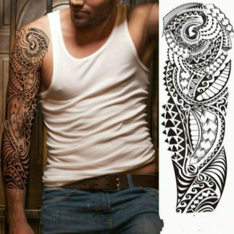 Large Arm Sleeve Waterproof Temporary Tattoo Sticker