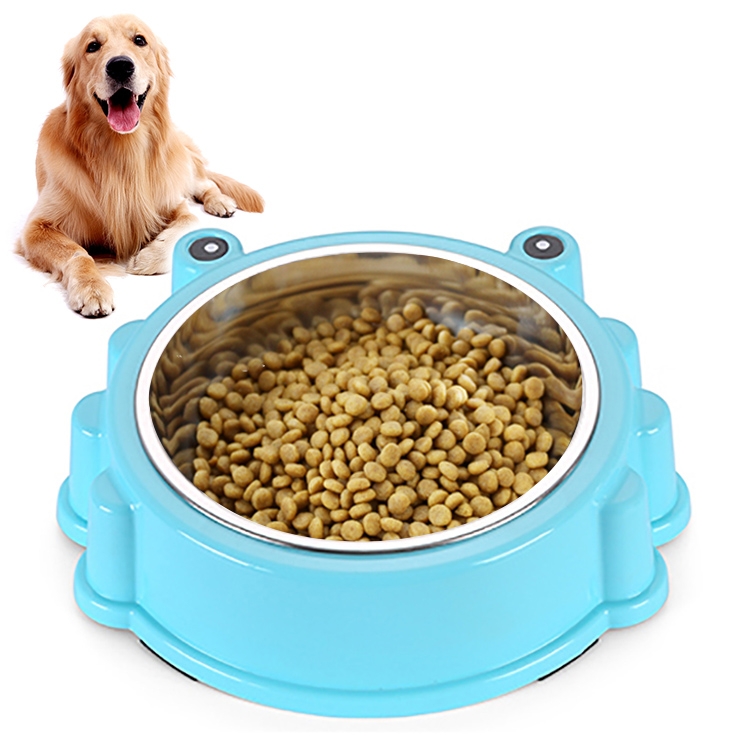 Cartoon Animal Type Stainless Steel Pet Dog Single Bowl