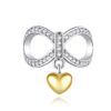 Infinite Love S925 Sterling Silver Necklace Charm DIY Beaded Bracelet Sterling Silver Accessories