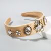 Bee Inlaid Rhinestone Headband Pearl Headband Widen Brim Headband