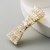 Bow Element Hairpin Duckbill Clip Alloy Inlaid Rhinestone Hair Clip