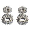 Female Earrings Exaggerated Alloy Geometric Glass Diamond Earrings