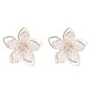 Fresh Crystal Hollow Flower Earrings Female S925 Silver Needle Temperament Earrings