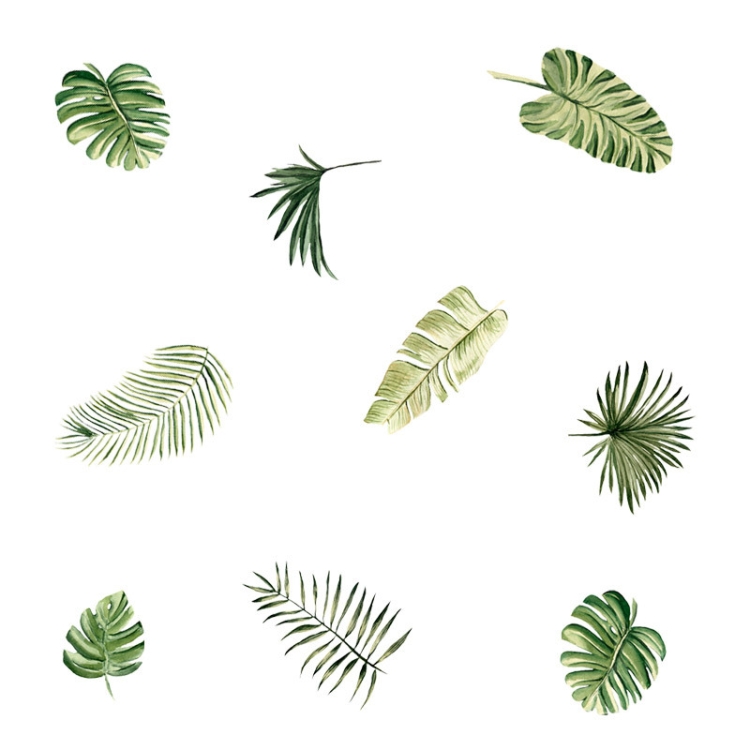 Green Leaf Kindergarten Environment Layout Decorative Wall Stickers