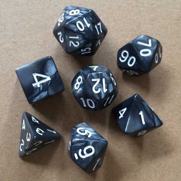 5 Set Creative RPG Game Dice Colorful Multicolor Dice Mixed DND Dice