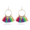 Tassel Earrings for Women Ethnic Big Drop Earrings Bohemia Fashion Jewelry Trendy Cotton Rope Fringe Long Dangle Earrings