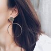 Geometric Big Round Earrings Big Hollow Drop Earrings