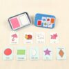 Graph Match Game Early Educational Montessori Toys Puzzle Card Cartoon Vehicle Animal Fruit Pair Matching Game