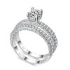 Double Row For Women Fashion Cubic Zirconia Wedding Engagement ring