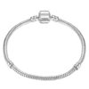 17-21cm Silver Snake Chain Link Bracelet Fit European Charm Pandora Bracelet