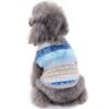 Autumn Winter Pet Clothes Christmas Snowflake Knitted Pattern Sweater