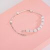 S925 Sterling Silver Natural Crystal Opal Bracelet Love Bracelet