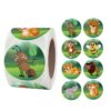 Roll Children Animal Cartoon Stickers Holiday Decoration Label