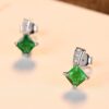 Women Cute Square Cubic Zirconia Crystal Earrings