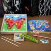 Wooden Children Early Education Toys Baby Clip Beads Magnetic Fishing Games Toy