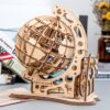 Wooden Mechanical Transmission Model Globe Office Ornaments Children Puzzle Assembly Toys