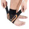 Sports Compression Anti-Sprain Ankle Guard Outdoor Basketball Football Climbing Protective Gear, Specification: S, Left Foot (Black Green)