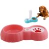 Pet Double Bowl Food And Drinker Cat And Dog Feeder Non-Wet Mouth Drinker