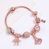 Women Rose Gold Beaded Bracelet