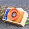 Mini Wooden Cartoon SLR Camera Kaleidoscope Children's Gift Fun Toy