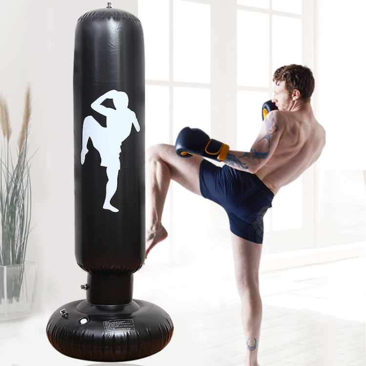 Inflatable Boxing Punching Bag Vertical Children Adult Vent Fitness Inflatable Tumbler Boxing Column, Height:1.5m