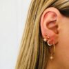 Ladies Crystal Earrings Stars The Moon Ear Ring Suit