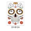 Waterproof And Sweat Proof Of The Dead Masquerade Party Temporary Stickers Halloween Face Tattoo Stickers
