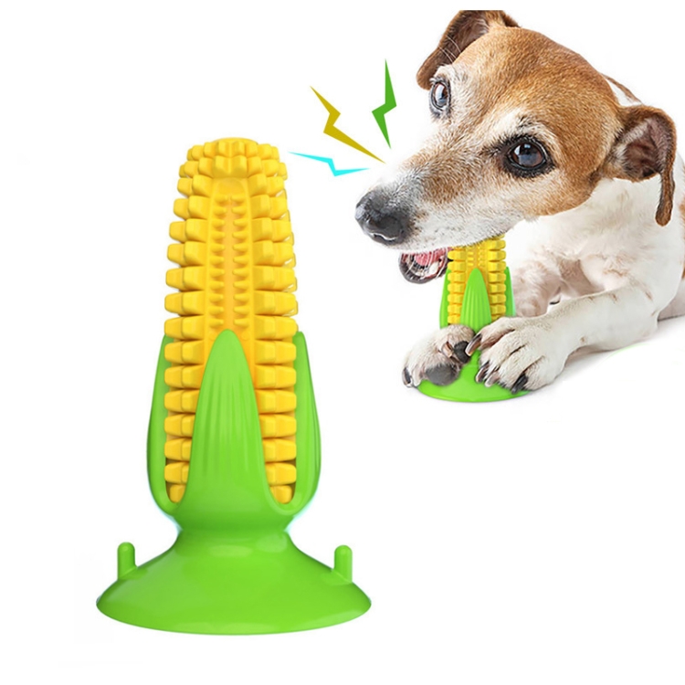 Pet Supplies Suction Cup Corn Sounding Dog Toy Molar Stick Chewing Dog Toothbrush
