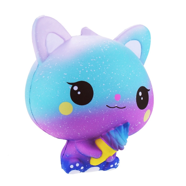 3 PCS Ice Cream Cat Cute Soft Squeeze Scented Toy Gift for Kid Size:11*7*8cm