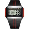 SYNOKE 9222 Men Large Screen Square Multi-Function Waterproof Luminous Electronic Watch
