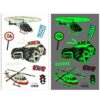 20 PCS Waterproof Children Luminous Cartoon Transport Car Tattoo Sticker