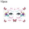 10 PCS Waterproof Music Festival Glitter Tattoo Stickers
