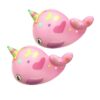 2 PCS TTPU1210 Color Printing Whale Slow Rebound Decompression Toy