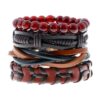 TZ037 4 In 1 Retro DIY Woven Leather Bracelet