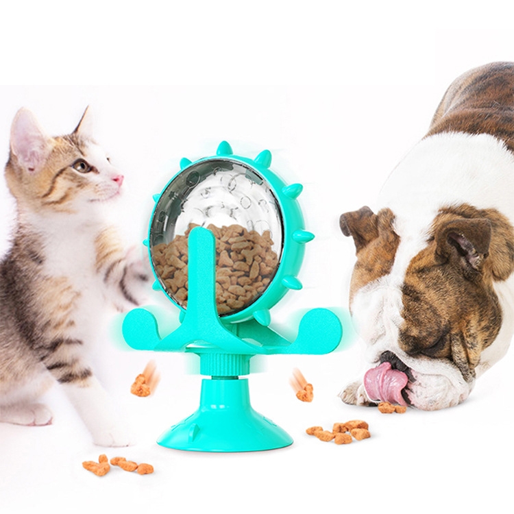 ZQL-01 Dog Toys Funny Cat Slow Food Leakage Windmill Turntable