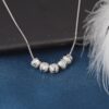 Frosted Transfer Bead Clavicle Chain Necklace