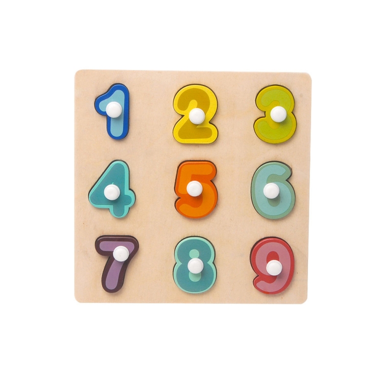 2 PCS Wooden Number Shape Matching Board