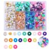 6 Grids / Box Soft Pottery Beading Set DIY Bracelet Necklace Making