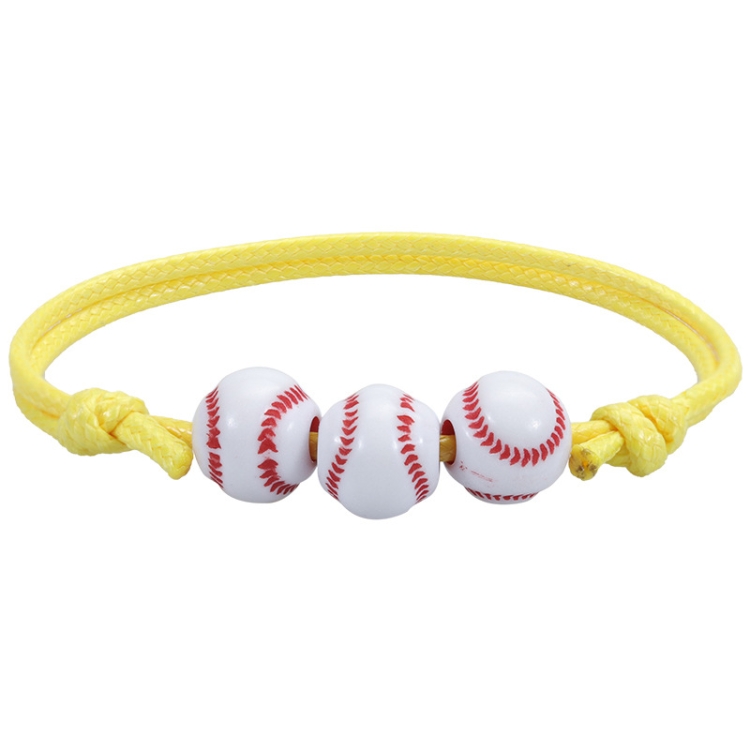 10 PCS Basketball Baseball Adjustable Braided Wire Bracelet