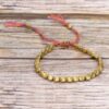 Hand Woven Irregular Copper Bead Bracelet Jewelry