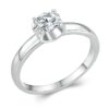 MSR007 Sterling Silver S925 Spirit Moissanite White Gold Plated Ring