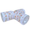 Foldable Rabbit Tunnel Suede Cat Three Exit Channel