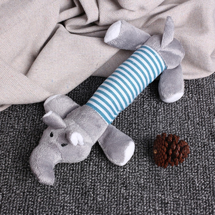 Animal Cute Long Striped Plush Sounding Pet Toy