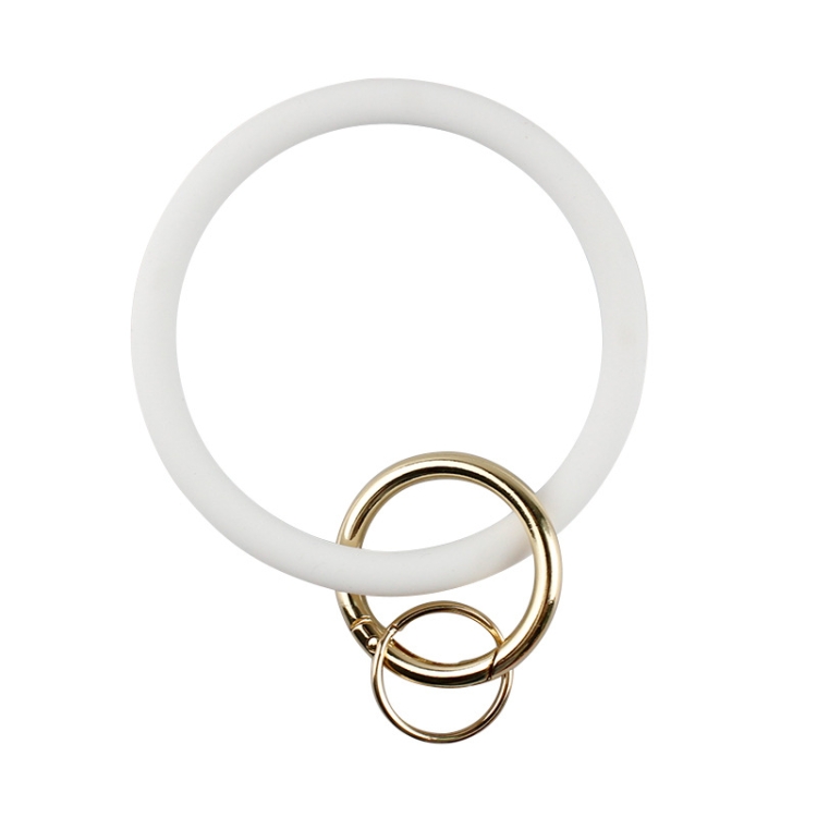 SiB005 Large Round Silicone Bracelet Keychain Outdoor Sports Silicone Bracelet